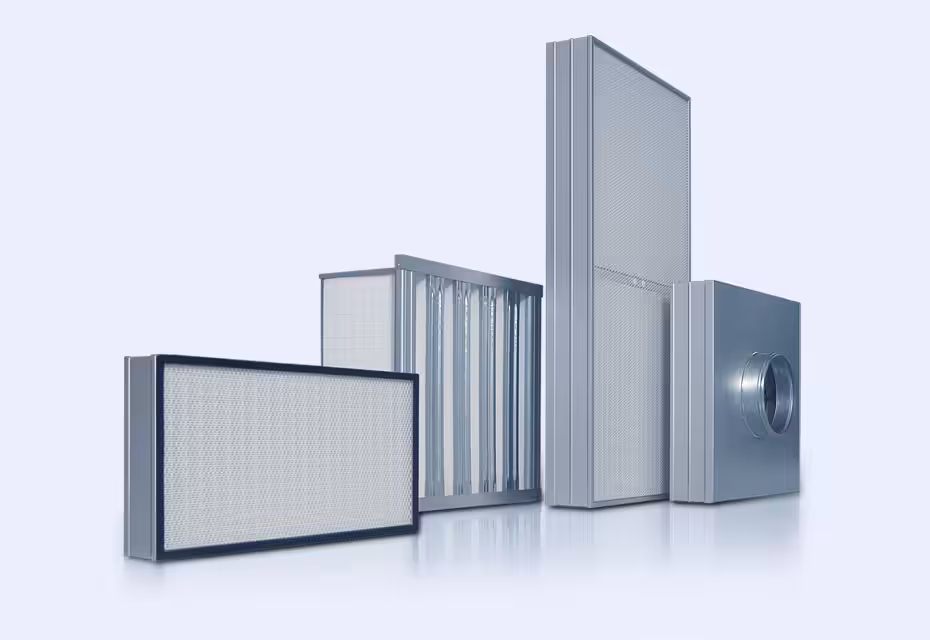 composition of variety of air filters
